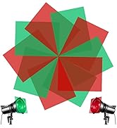 SAKOLLA 10Pcs Christmas Gel Filter - Red & Green Transparent Film 8.5 x 11 Inches Colored Overlay...