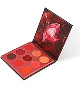 docolor Eyeshadow Palette 9 Colors Red Eyeshadow Gemstone Shadow Palette Highly Pigmented Mattes ...