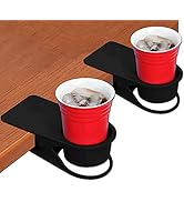 Kalolary 2 Pieces Drinking Cup Holder Clip, Desk Bottle Cup Stand DIY Glass Clamp Storage Saucer ...