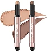 FOCALLURE 2PCS No Crease Eyeshadow Stick,Shimmer and Matte Cream Eyeshadow Pencil Crayon,Long Las...