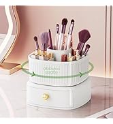 HSSPANFN 2024 New 360°Rotating Makeup Holder Organizer, Makeup Organizer with Drawers, Multifunct...