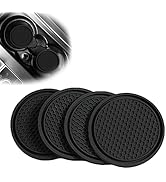 Sodcay 4 PCS Car Cup Holder Coaster, 2.75In PVC Anti Slip Cup Holder Insert Coaster, Honeycomb Wa...