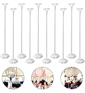Sakolla 10 Sets Balloon Stick Stand, Holder with Base for Table Desktop Centerpiece, Birthday Par...