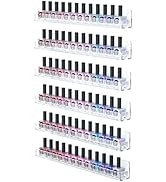 FEMELI Nail Polish Wall Rack 6 Shelves, 15 Inch Clear Acrylic Nail Polish Organizer for 66-90 Bot...