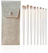 SHELWIN Eyeshadow Makeup Brushes Set with Case 8 PCS Soft Synthetic Hairs Eye Makeup Brushes for ...