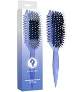 Bounce Curl Volume EdgeLift Brush, 5-in-1 Tool for Volumized Waves, Curls & Coils - Blue
