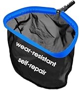 Upgraded Self-Repair Pool Net, Pool & Pond Cleaning Skimmer with Heavy Duty Nylon Net - Fine Mesh...