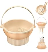 Senbowe 3 in 1 Makeup Brush Cleaner Mat, Silicone Makeup Brush Cleaner Bowl Cosmetic Brushes Clea...
