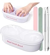 Rosiour Dual Nail Soaking Bowl: Gel Nail Polish Remover, Acetone Soak Off Bowl with Acrylic Nail ...