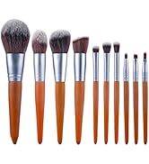 Brush Master 10Pcs Pro Makeup Brushes Premium Synthetic Foundation Powder Concealers Eye Shadows ...