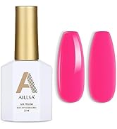 AILLSA Hot Pink Gel Nail Polish Summer Neon Bright Pink Color Gel Polish French Nail Art Soak Off...