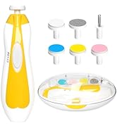 Baby Nail Trimmer Electric, 6 in 1 Baby Nail File Clippers Infant Grooming Kit Manicure Set for T...