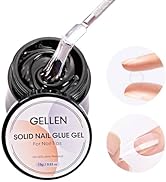 Gellen Solid Nail Glue Gel for False Nail Tips, Huge Capacity 15g Press on Nail Glue Solid Acryli...