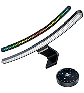 Curved Monitor Light Bar with RGB Backlight, Magnetic USB Power, Wireless Remote, Blue Light Bloc...