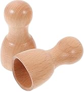 2 Pcs Wooden Swedish Massage Cup Manual Anti Suction Cup Wood Therapies Cup for Muscle Relaxation...