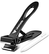 VANWIN Straight Nail Clipper for Ingrown Toenail, 16mm Wide Jaw Opening Toe Nail Clippers for Thi...