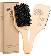 Bsisme Hair Brush, Boar Bristle Hair Brushes for Women Men Kid, Natural Bristles Paddle Brush for...