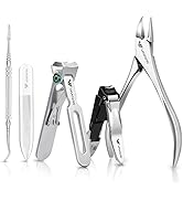 VANWIN Toenail Clippers for Seniors Thick Toenails, Wide Jaw Opening Large Toe Nail Clippers with...