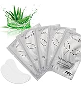 Adecco LLC Eyepads Eyelash Extensions Lint Free, 100 Pairs Set Eye Pads for Lash Extensions, Hydr...