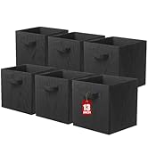 ShellKingdom Storage Bins, Foldable Fabric Storage Cubes And Cloth Storage Organizer Drawer For C...