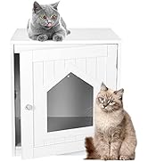 Epetlover Cat Litter Box Enclosure Furniture Hidden for Indoor Cats Decorative Wooden Pet House K...