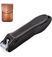 GLAMFIELDS Nail Clippers with No Splash Storage Box, Large Fingernail Toenail Clipper Detachable ...