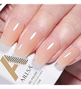 AILLSA Nude Gel Polish Natural Color Jelly Gel Nail Polish Light Milky Translucent Soak Off U V G...