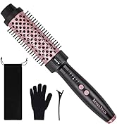 Tresses Touch Thermal Brush 1.5 Inch with 5 Temp Settings, Dual Voltage Curling Iron, Ceramic Tou...