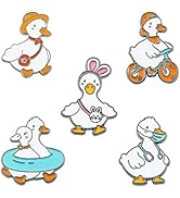 Funny Animal Enamel Pins Set - Cute Pet Frog, Duck, Cat, Enamel Brooch Sets, Funny Button Pins, B...