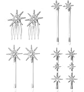 Beaupretty 8 Pieces Star Hair Pins Decorative Sparkly Hairpins Hair Styling Pins Women Rhinestone...