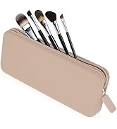 Sakolla Travel Makeup Brush Holder, Silicone Makeup Brush Bag with Zipper Closure, Makeup Brushes...