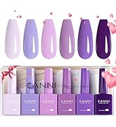 CANNI 6Pcs 9ml Hema-Free Purple Gel Polish,Dark Purple Gel Nail Polish Set,Light Purple Violets C...