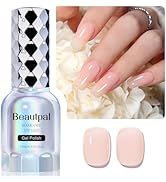 BEAUTPAL Nude Gel Polish 15ML Jelly Milky Pink Translucent Color UV Light Cure Gel Nail Polish fo...