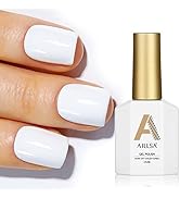 AILLSA White Gel Nail Polish Winter Gel Polish Long Lasting Wedding Nail Gel Polish Quick Dry Soa...