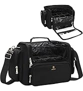 Makeup Brush Bag, Clear Makeup Brush Holder with Lid, Extra Large Capacity Travel Cosmetic Bag Ma...