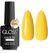 GLOSS Gel Nail Polish | Canary Yellow 15 ml 1 pcs - HEMA Free Gel Polish, Yellow Soak Off UV LED ...