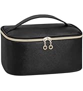 senbowe Travel Makeup Bag, Large Capacity Cosmetic Bags for Women,Portable Waterproof Leather Toi...