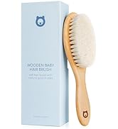 ROMY RO Soft Wooden Baby Hair Brush for Newborns & Toddlers in Chic Gift Box - Ultra Soft Natural...