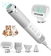 IFurffy Dog Hair Dryer, 5 in 1 Portable Handheld Dog Dryer with Smart Temperature Adjustment, Dog...
