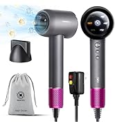 WANTIFO Hair Dryer, 1500W Professional High Speed 110000 RPM Blow Dryer with Plasma Tech (Positiv...