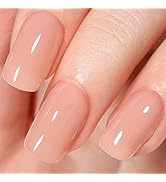 AILLSA Nude Gel Polish Light Natural Jelly Gel Nail Polish Sheer Neutral Color Translucent Gel Po...