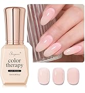 SHOYUM Nude Gel Nail Polish,15ml Natural Jelly Gel Polish Color Soak Off UV LED Nail Art Starter ...