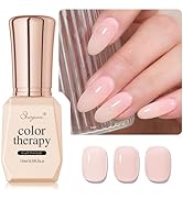 SHOYUM Nude Gel Nail Polish,15ml Natural Jelly Gel Polish Color Soak Off UV LED Nail Art Starter ...