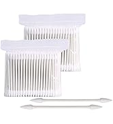 800 Count Double Tipped Cotton Swabs 3 Inch Pointed Tip Ear Swabs with Paper Sticks Cotton Buds C...