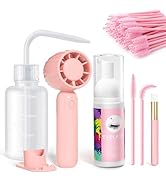 Buqikma Lash Cleaning Kit-Eyelash Extension Cleanser for Extensions 60ML Lash Shampoo with Rechar...