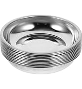 Hemoton 10PCS Stainless Steel Sauce Dishes Small Metal Bowls Mini Saucers Dipping Bowls Seasoning...