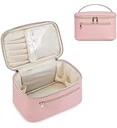 Wandering Nature Makeup Bag, Travel Make Up Organizer Cosmetic Brush Bags Case for Women in Vegan...