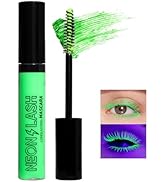 Easilydays Neon UV Mascara for Eyelashes, Black Light Reactive Get Noticed with Fluorescent Lashe...