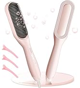 Hair Straightener Brush-Hair Brush Straightener for Women with 5 Temp Settings,20s Fast Heating &...