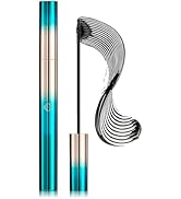 ZHISHUDL Fine Brush Black Mascara Telescopic Mascara Waterproof Mascara Black Volumizing and Leng...